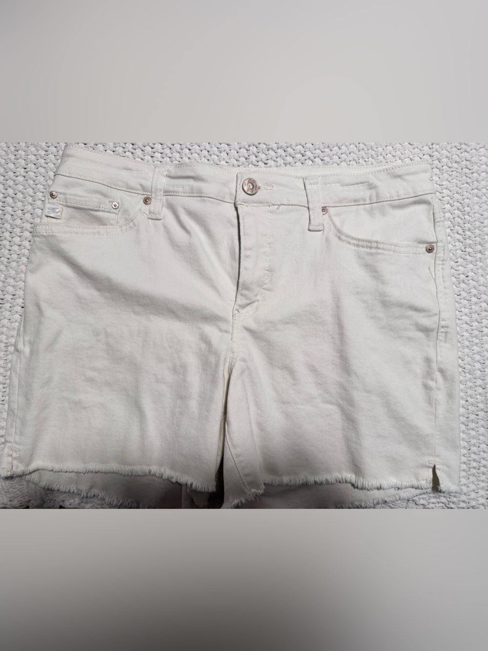Seven7 Women’s White Denim Cutoff Shorts